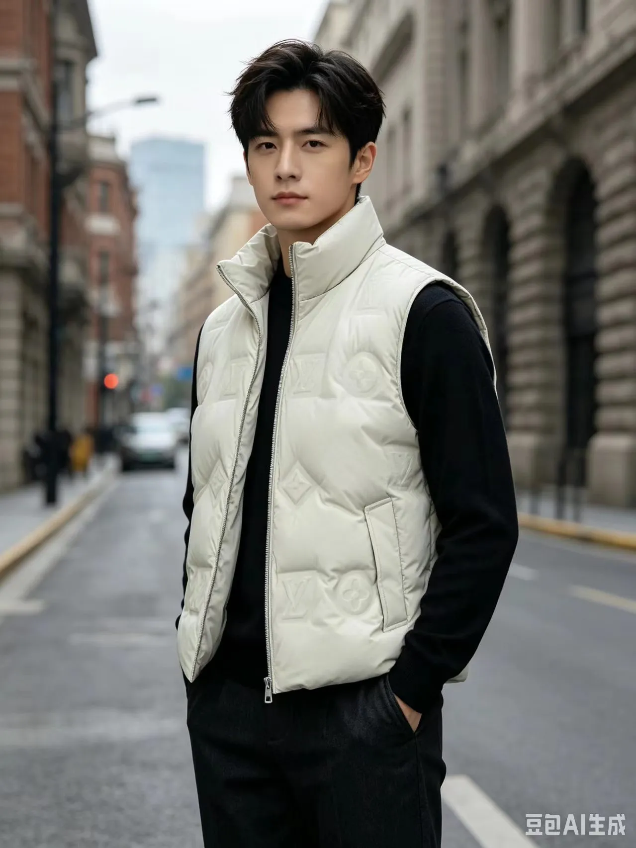 Louis Vuitton/Louis Vuitton old flower embossed embossed down vest